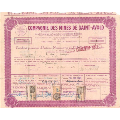 Cie des Mines de Saint-Avold