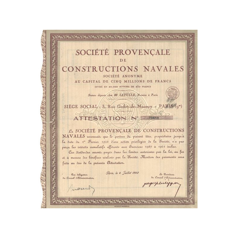 Sté Provençale de Constructions Navales