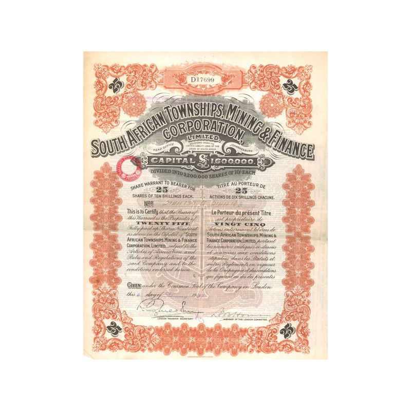 South African Townships. Mining & Finance Corporation