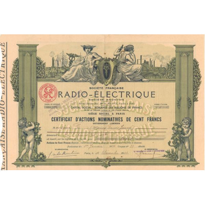 Sté Française Radio-Electrique (Certif Nomin)