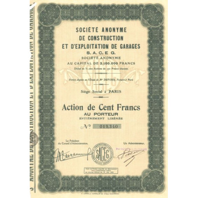S.A. de Construction et d'Exploitation de Garages S.A.C.E.G.