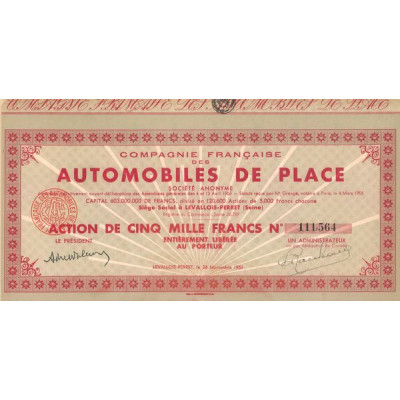 Cie Française des Automobiles de Place