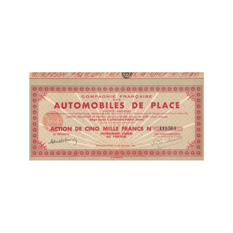 Cie Française des Automobiles de Place