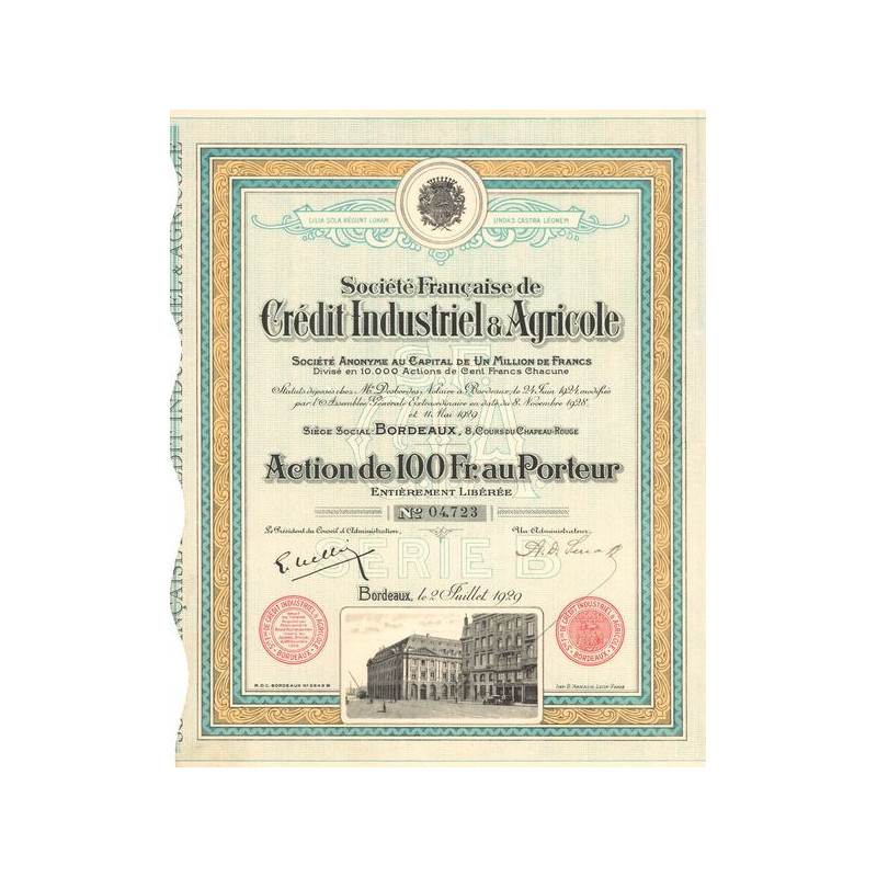 Sté Française de Crédit Industriel & Agricole