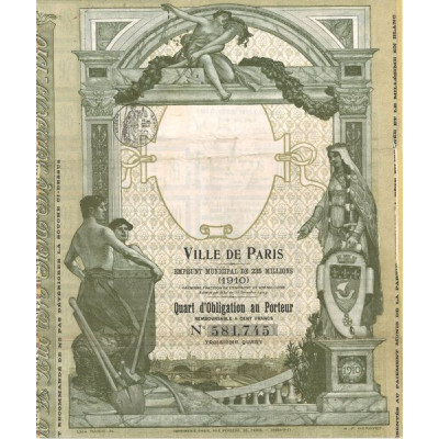 Ville de Paris Emprunt Municipal de 235 Millions (Quart d'Obligation)