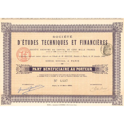 Sté d'Etudes Techniques et Financières