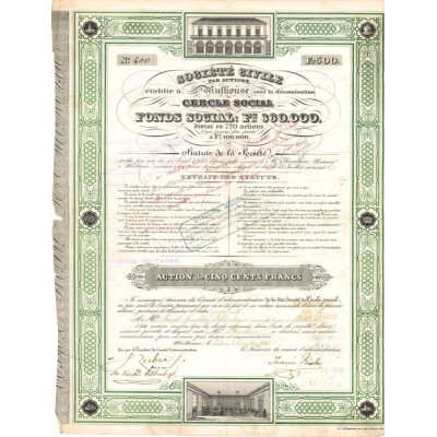 Sté Civile par Actions "Cercle Social" - 1841
