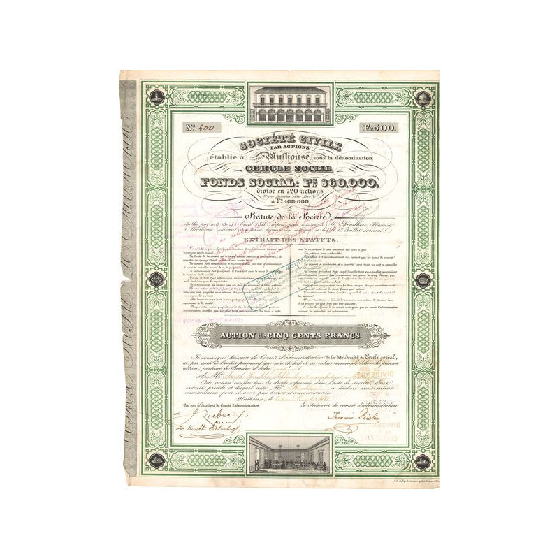 Sté Civile par Actions "Cercle Social" - 1841