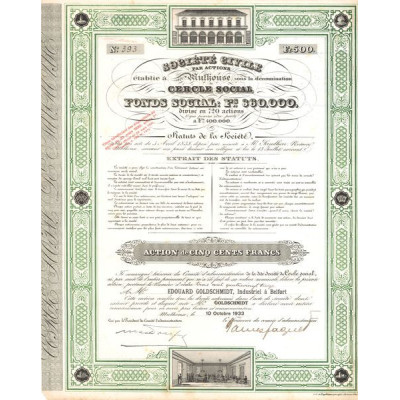 Sté Civile par Actions "Cercle Social" - 1933