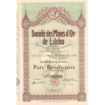 Sté des Mines d'Or de Litcho (PB)