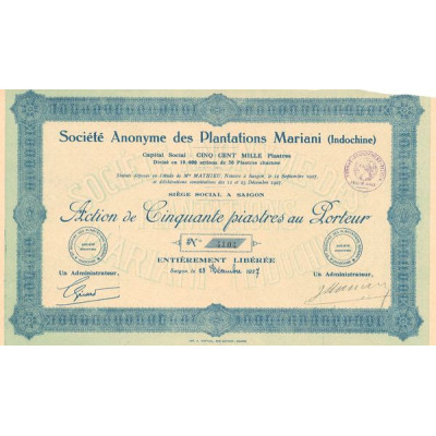 S.A. des Plantations Mariani (Indochine)