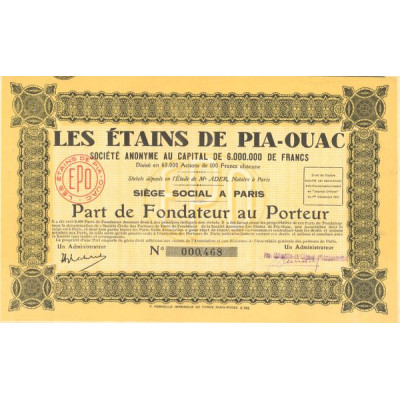 Les Etains de Pia-Ouac (PF)