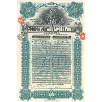 Bahia Tramway Light & Power Cy - $100