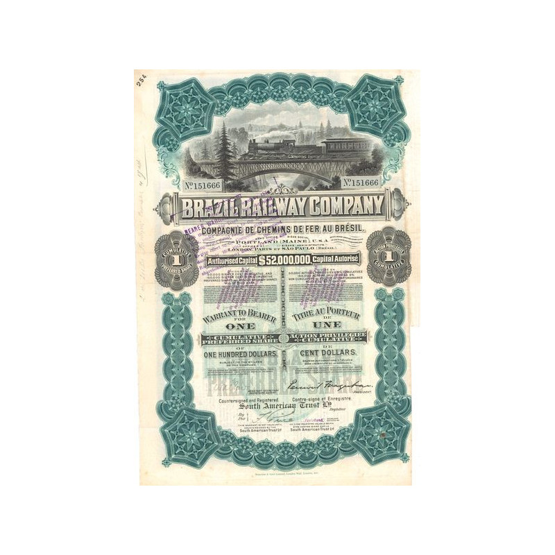 Brazil Railway Cy (Act P Cumulative $ 100)