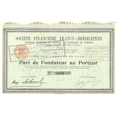 Sté Financière Franco-Brésilienne (PF)