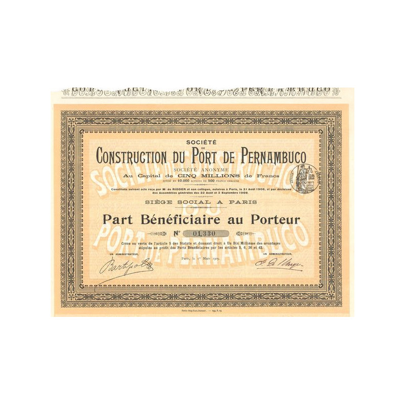 Sté de Construction du Port de Pernambuco (PB)