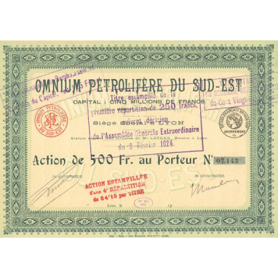Omnium Pétrolifère du Sud-Est (Act 500 F)
