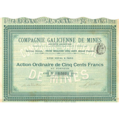 Cie Galicienne de Mines (Act 500 F)