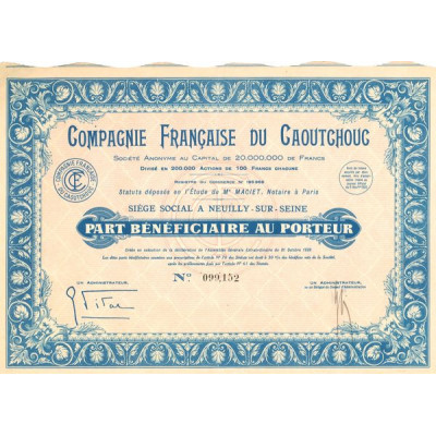 Cie Française du Caoutchouc (PB)