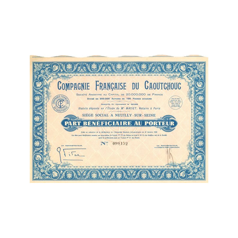 Cie Française du Caoutchouc (PB)