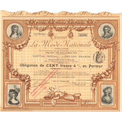 Journal la Mode Nationale (Obl 100 F 4%)