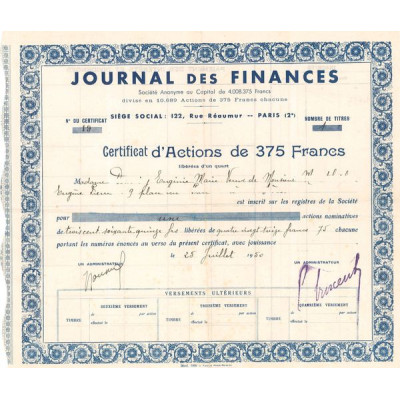 Journal des Finances (CN 375 F)