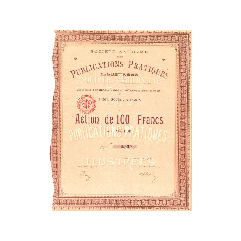 S.A. des Publications Pratiques Illustrées (Act 100 F)