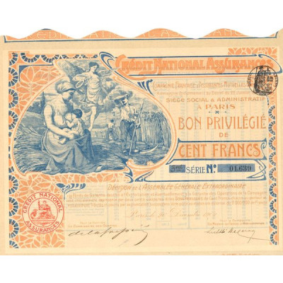 Crédit National Assurances Cie Française d'Assurances Mutuelles (Bon Priv 100 F)