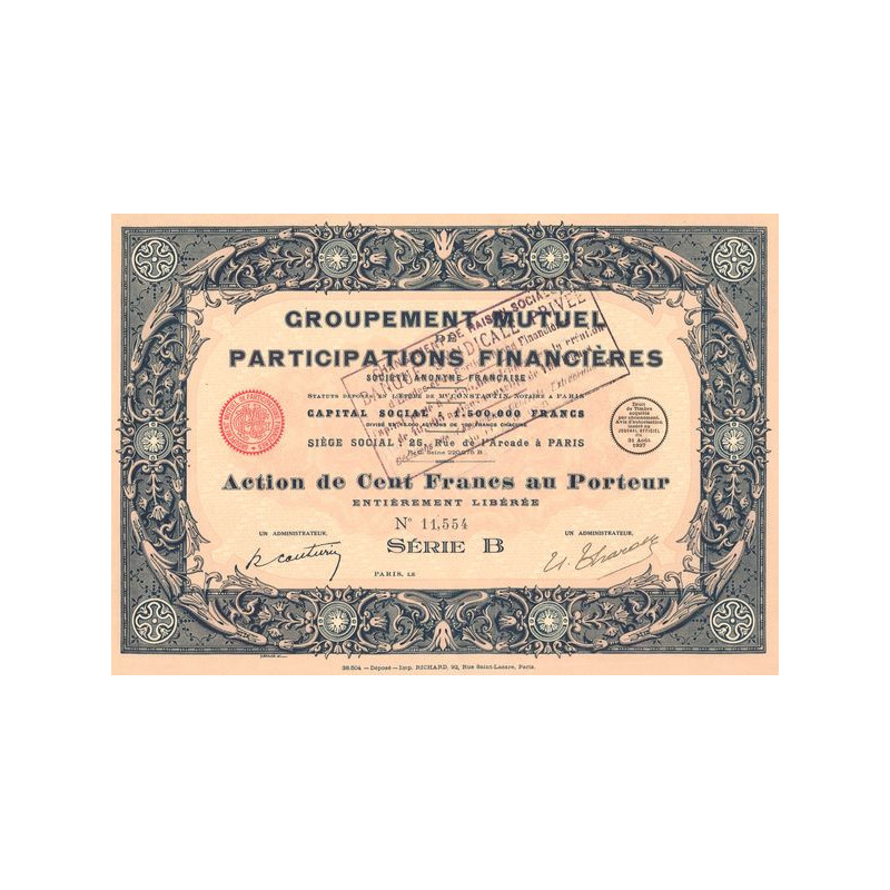 Groupement Mutuel de Participations Financieres (Act 100 F)