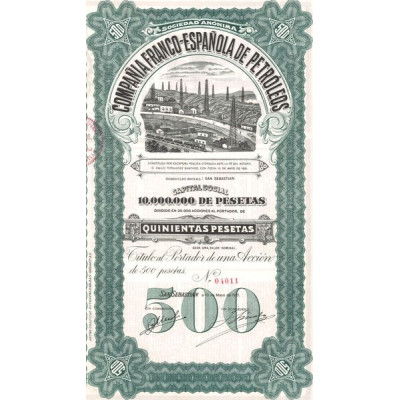 S.A. Cia Franco-Espanola de Petroleos (Act 500 Pesetas)