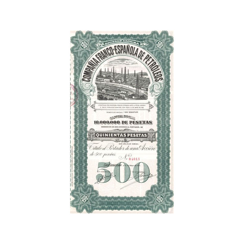 S.A. Cia Franco-Espanola de Petroleos (Act 500 Pesetas)