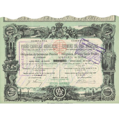 Cie Ferro-Carriles Andaluces (Act 500 Pesetas)