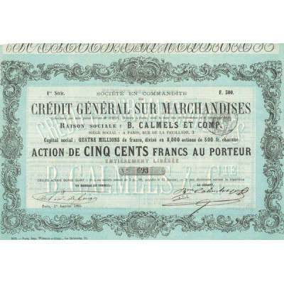 Sté en Commandite de Crédit Général sur Marchandises (Act 500 F)