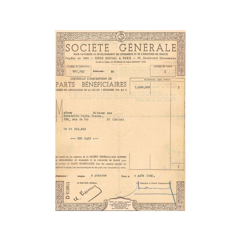 Société Générale pour Favoriser le Développement du Commerce et de l'Industrie Française (PB)