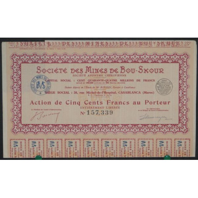 Sté des Mines de Bou-Skour