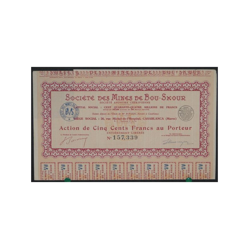 Sté des Mines de Bou-Skour
