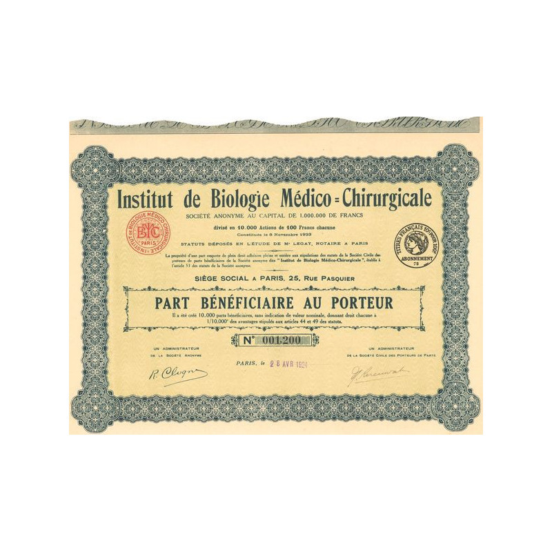 Institut de Biologie Médico-Chirurgicale (PB)