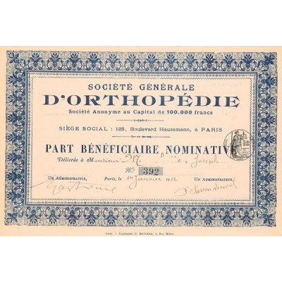 Sté Générale d'Orthopédie (PB Nomin)