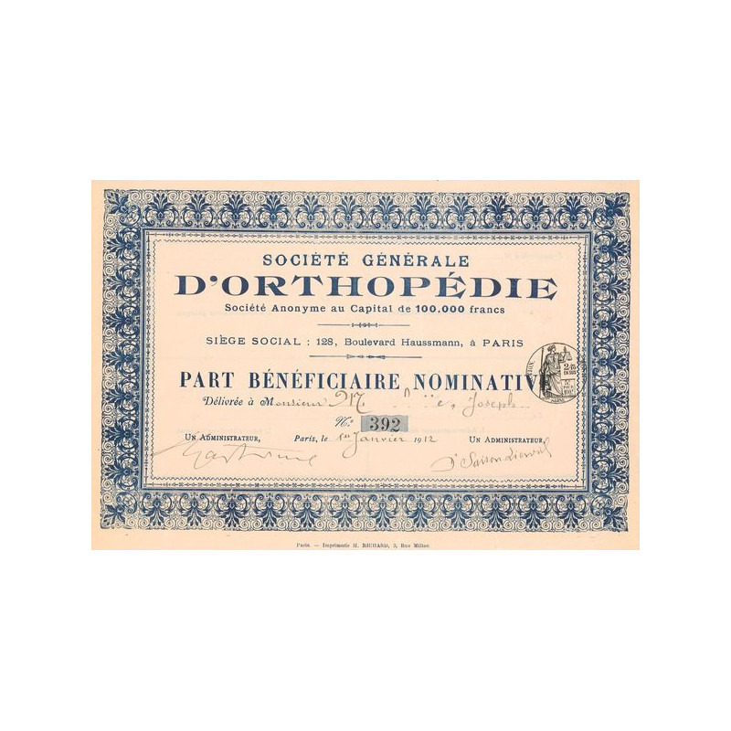 Sté Générale d'Orthopédie (PB Nomin)