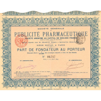 Sté Gale de Publicité Pharmaceutique (PF)
