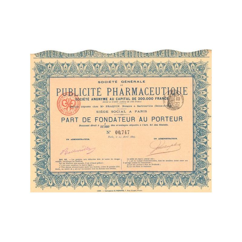 Sté Gale de Publicité Pharmaceutique (PF)