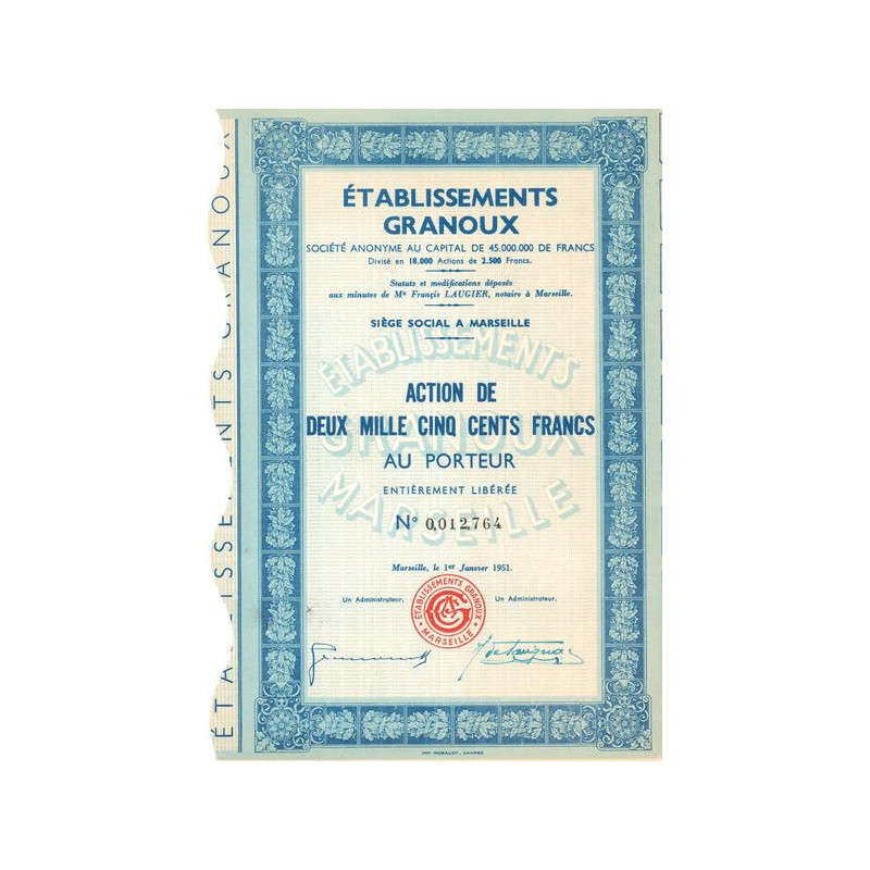 Etablissements Granoux (Act 2500 F)