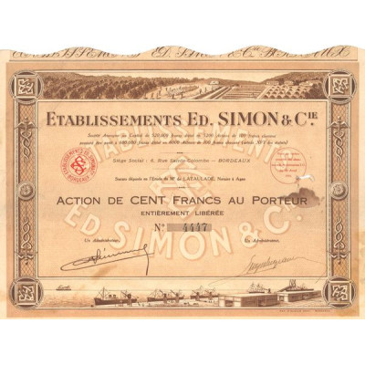 Etablissements Ed Simon & Cie (Act 100 F)