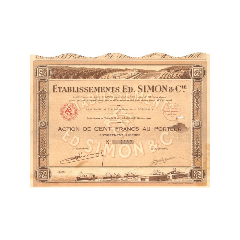Etablissements Ed Simon & Cie (Act 100 F)