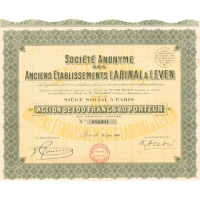 S.A. des Anciens Etablissements Labinal & Leven (Act 100 F)