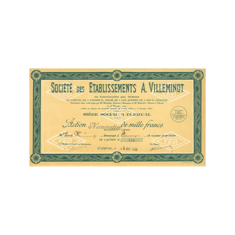 Sté des Etablissements A. Villeminot (CN 1000 F)