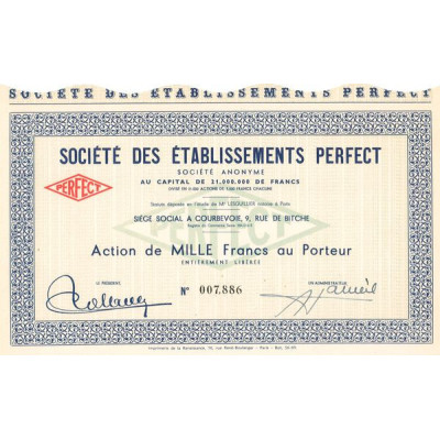 Sté des Etablissements Perfect (Act 1000 F)