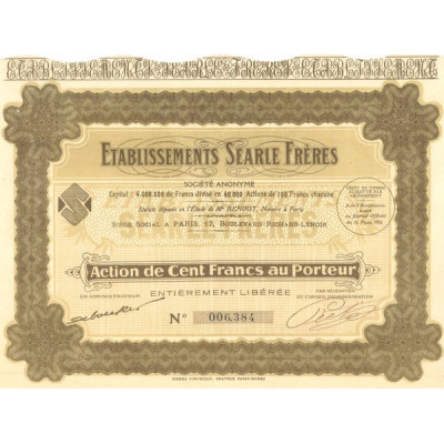 Etablissements Searle Frères (Act 100 F)