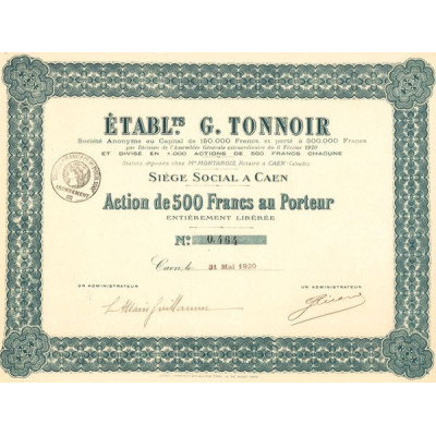Etablissements G. Tonnoir (Act 500 F)