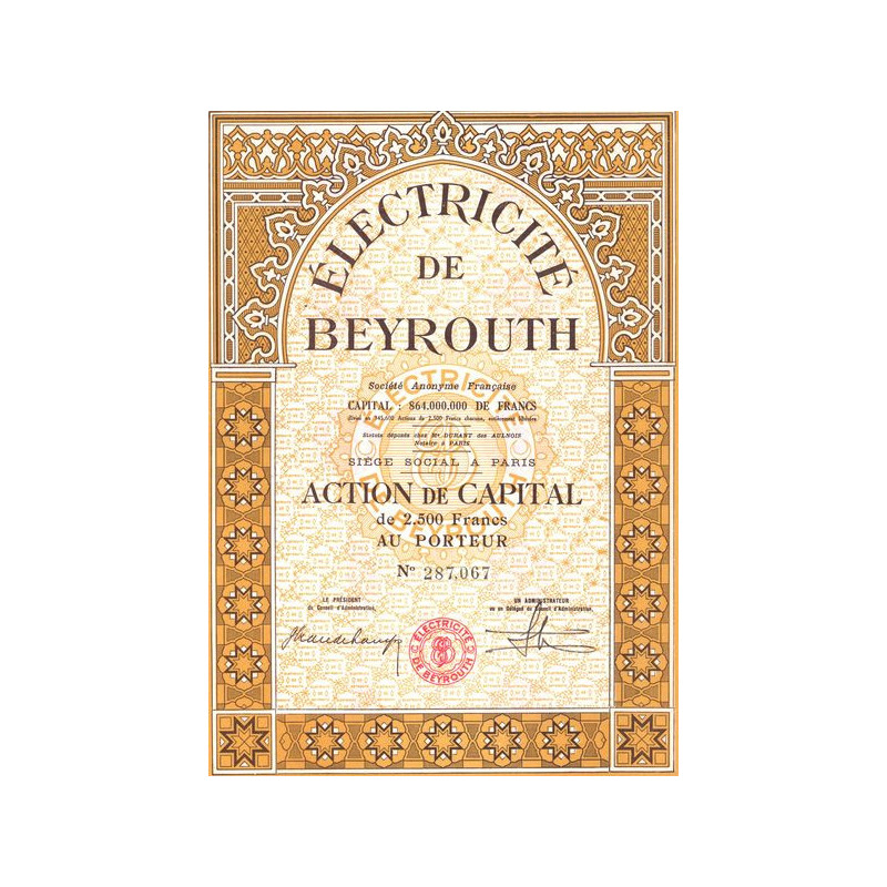 Electricité de Beyrouth (Act 2500 F)